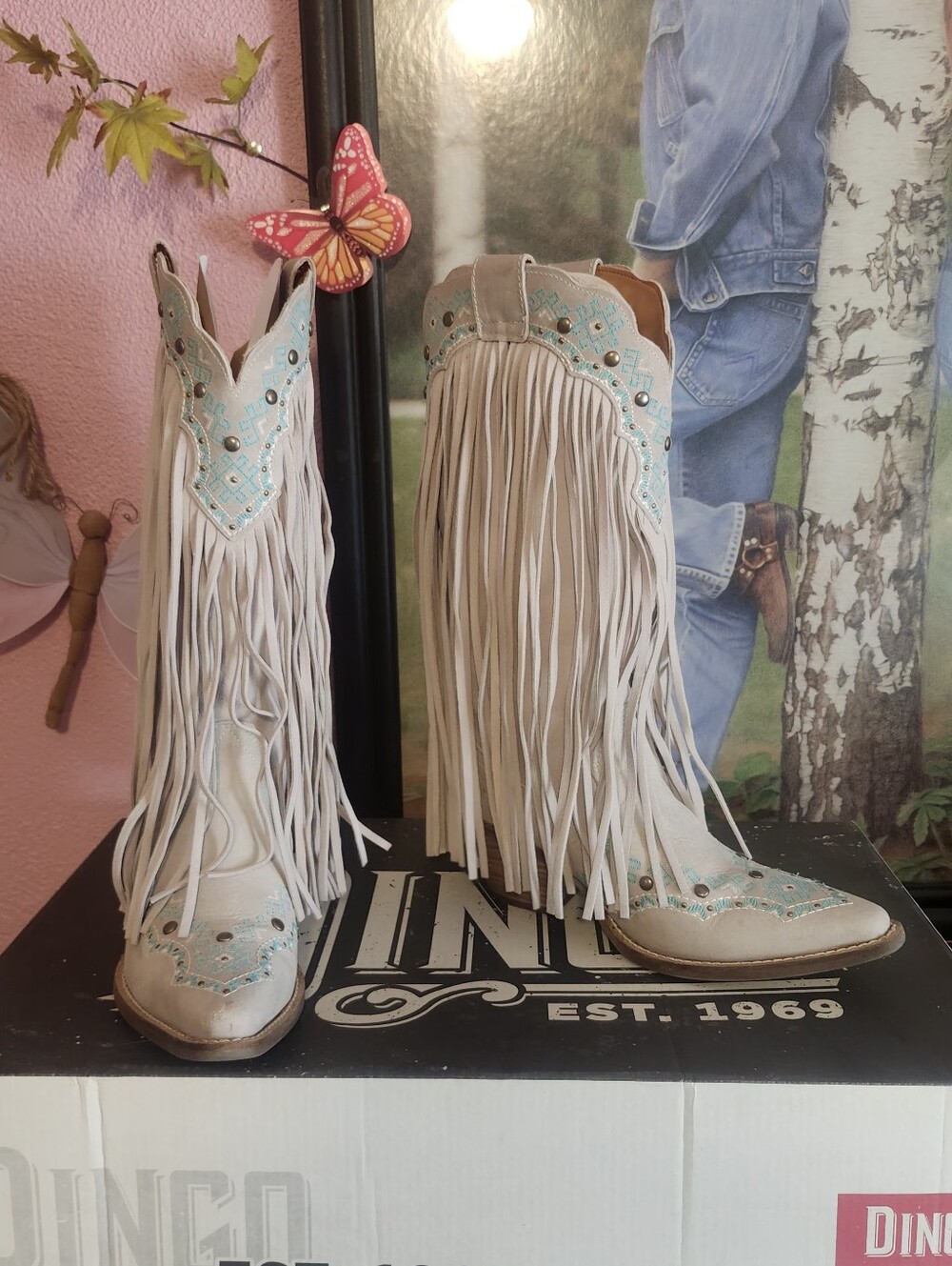 Dingo Women's Fringe Cowgirl Boots - Picture 4 of 10